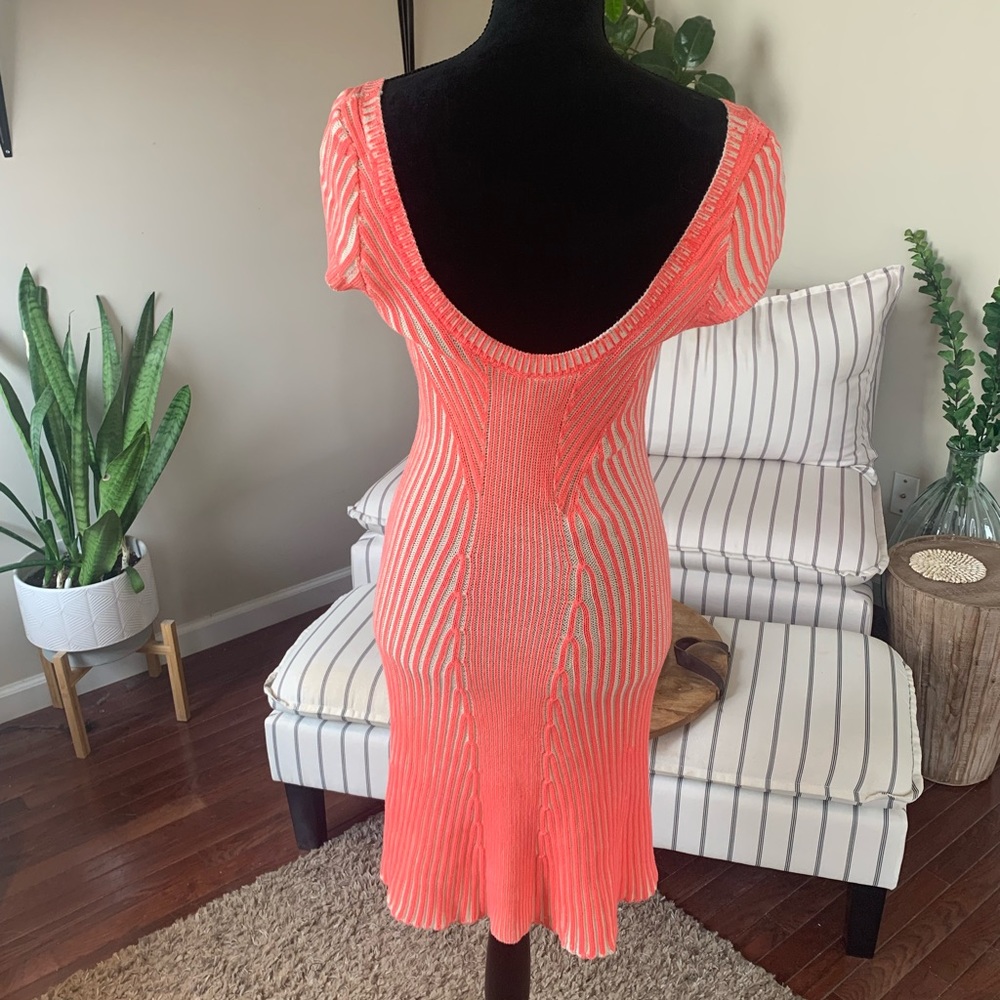 Free People Hot Off The Press Stretch Ribbed
Sweater Dress Pink XS Pink NWOT - Picture 6 of 16